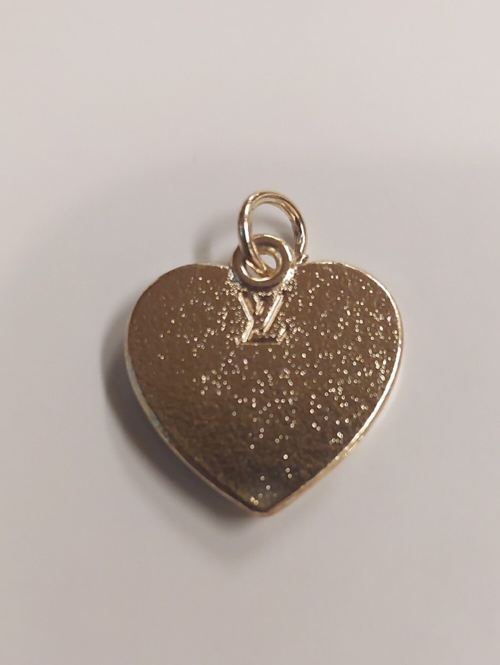 LV Gold & Brown Heart Monogram Charm Pendant - Picture 2 of 2
